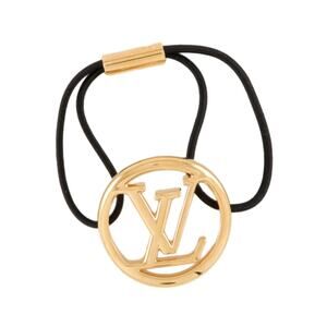 Louis Vuitton 2022 Gold-tone LV Charm Elastic Hair Tie